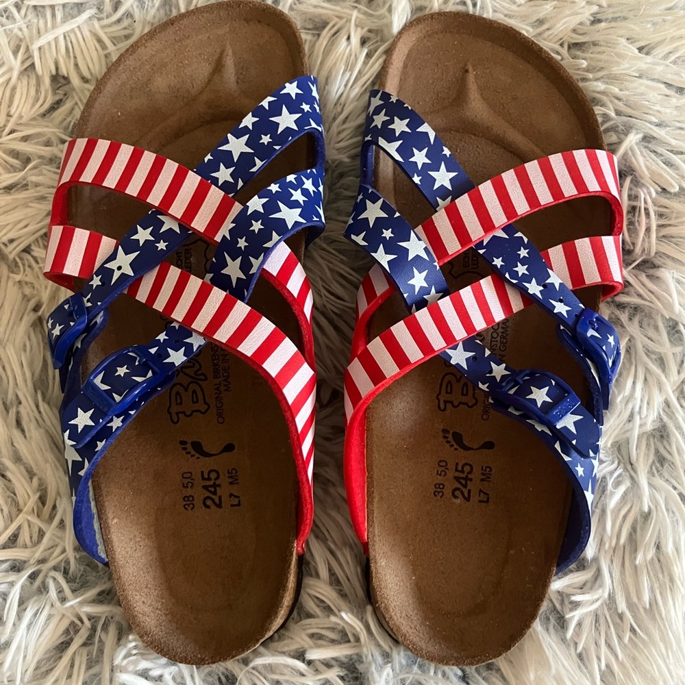 Patriotic Birkenstock Sandals